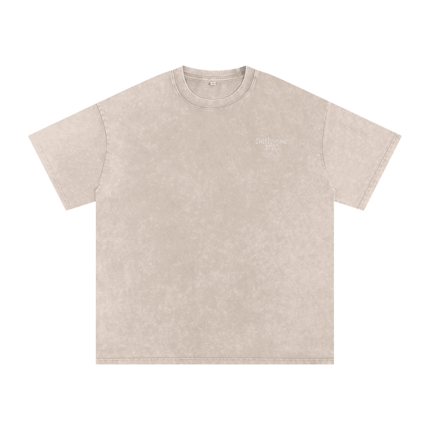 Snow Washed Oversized Cotton T-Shirt