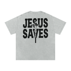 Snow Washed Oversized Cotton T-Shirt