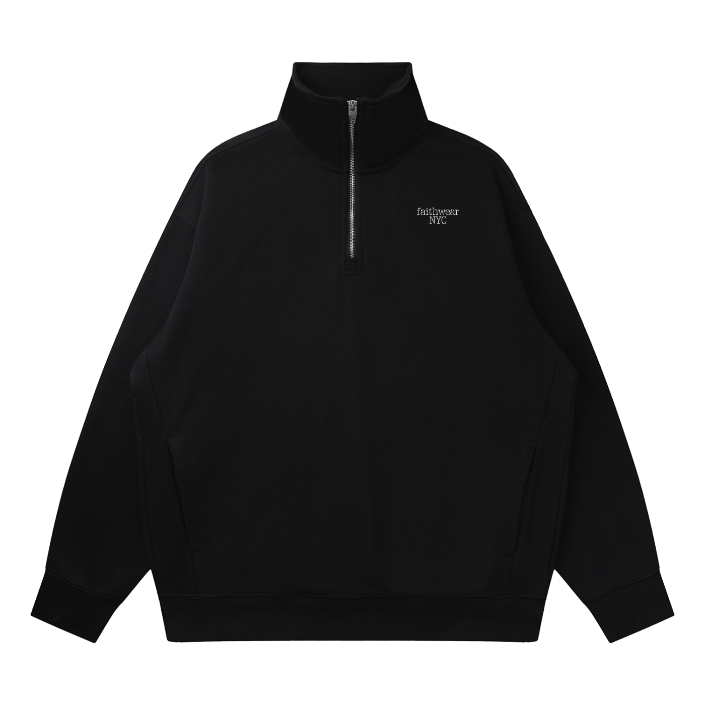 Quarter-Zip Drop Shoulder Sweatshirt