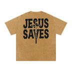 Snow Washed Oversized Cotton T-Shirt