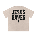 Snow Washed Oversized Cotton T-Shirt