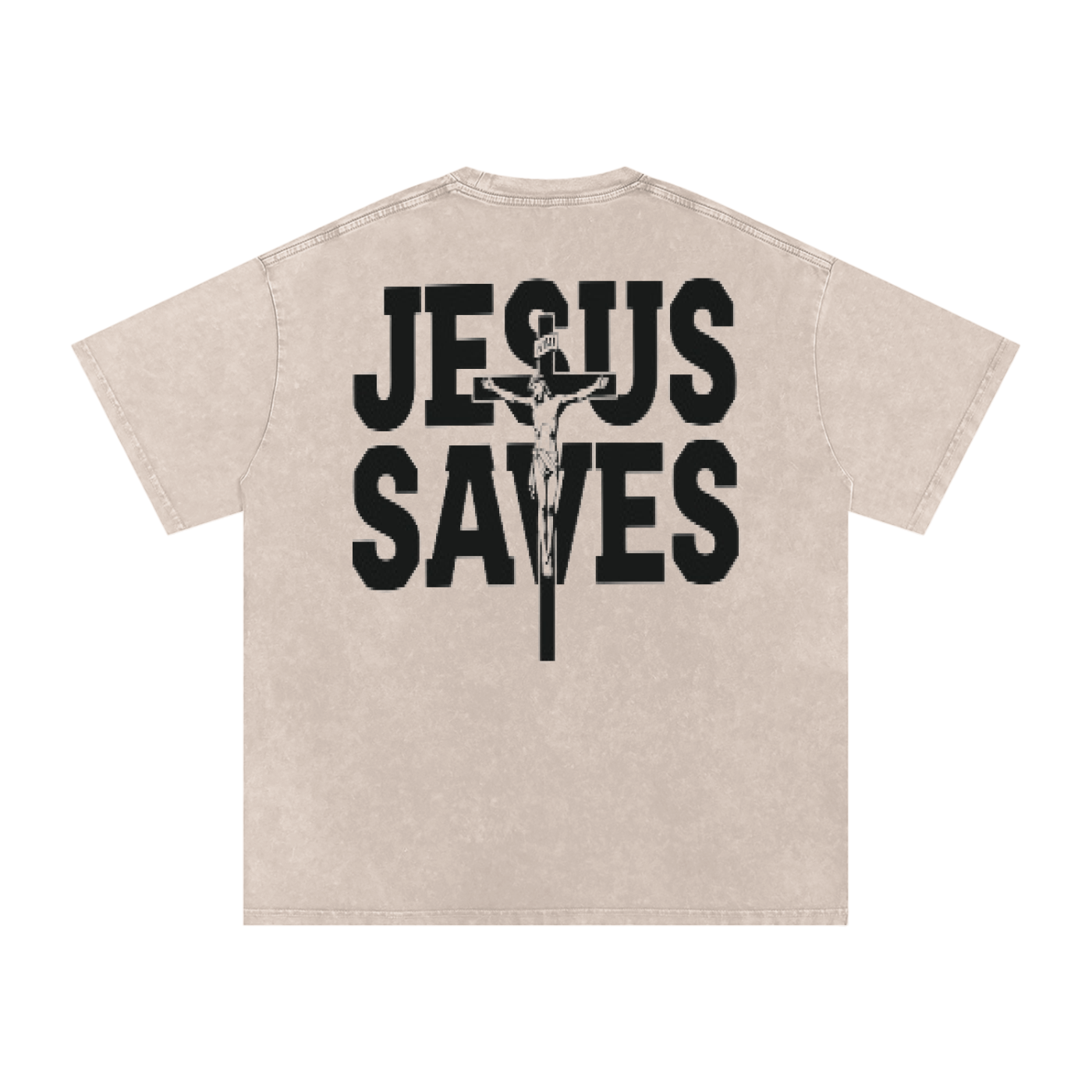 Snow Washed Oversized Cotton T-Shirt